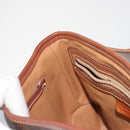 CELINE Macadam Canvas Shoulder Bag PVC Leather Brown Gold Auth INZ030-21