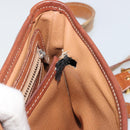 CELINE Macadam Canvas Shoulder Bag PVC Leather Brown Gold Auth INZ030-23