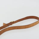 CELINE Macadam Canvas Shoulder Bag PVC Leather Brown Gold Auth INZ030-14