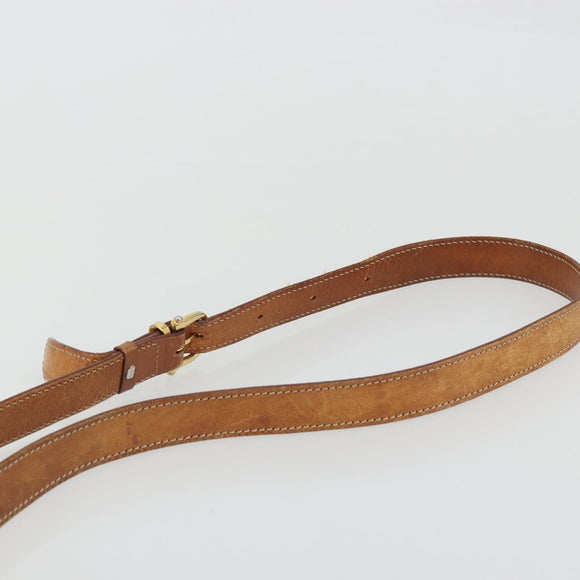 CELINE Macadam Canvas Shoulder Bag PVC Leather Brown Gold Auth INZ030