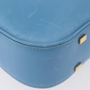 CELINE Shoulder Bag Leather Light Blue Gold Auth INZ033A-15