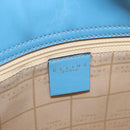 CELINE Shoulder Bag Leather Light Blue Gold Auth INZ033A-17