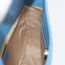 CELINE Shoulder Bag Leather Light Blue Gold Auth INZ033A-18
