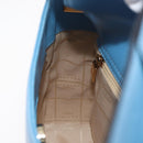 CELINE Shoulder Bag Leather Light Blue Gold Auth INZ033A-19