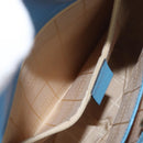 CELINE Shoulder Bag Leather Light Blue Gold Auth INZ033A-21