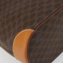 CELINE Macadam Canvas Tote Bag PVC Leather Brown Gold Auth INZ034A-15