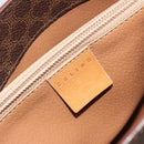 CELINE Macadam Canvas Tote Bag PVC Leather Brown Gold Auth INZ034A-17