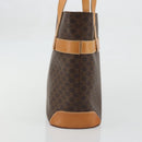CELINE Macadam Canvas Tote Bag PVC Leather Brown Gold Auth INZ034A-4