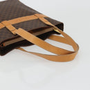 CELINE Macadam Canvas Tote Bag PVC Leather Brown Gold Auth INZ034A-7