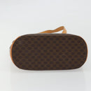 CELINE Macadam Canvas Tote Bag PVC Leather Brown Gold Auth INZ034A-5