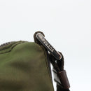 PRADA Shoulder Bag Nylon Khaki Silver Auth INZ035-9