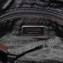 PRADA Shoulder Bag Nylon Khaki Silver Auth INZ035-20