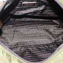 PRADA Shoulder Bag Nylon Khaki Silver Auth INZ035-10