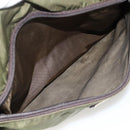 PRADA Shoulder Bag Nylon Khaki Silver Auth INZ035-11