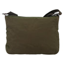 PRADA Shoulder Bag Nylon Khaki Silver Auth INZ035-2