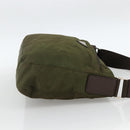 PRADA Shoulder Bag Nylon Khaki Silver Auth INZ035-4