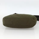 PRADA Shoulder Bag Nylon Khaki Silver Auth INZ035-5