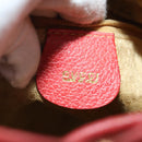 GUCCI Bamboo Shoulder Bag Suede 2way Red Gold 001 2865 1657 Auth INZ038-23