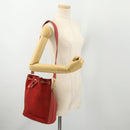 GUCCI Bamboo Shoulder Bag Suede 2way Red Gold 001 2865 1657 Auth INZ038-24