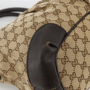 GUCCI GG Canvas Hand Bag Beige Gold 247902 Auth INZ039-14