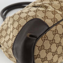 GUCCI GG Canvas Hand Bag Beige Gold 247902 Auth INZ039-16