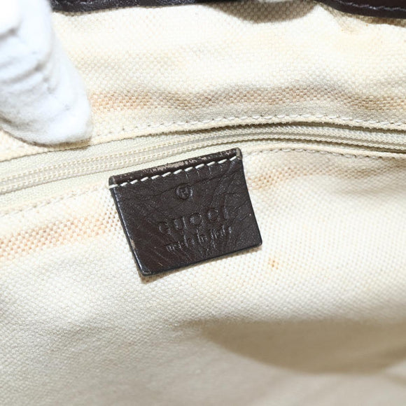 GUCCI GG Canvas Hand Bag Beige Gold 247902 Auth INZ039