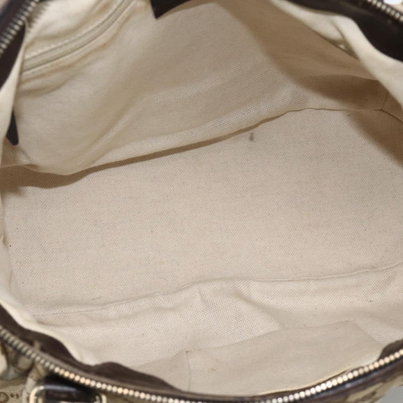 GUCCI GG Canvas Hand Bag Beige Gold 247902 Auth INZ039