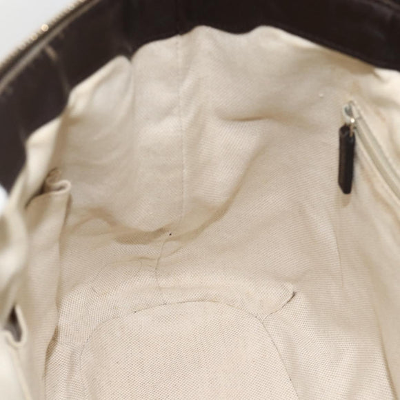 GUCCI GG Canvas Hand Bag Beige Gold 247902 Auth INZ039