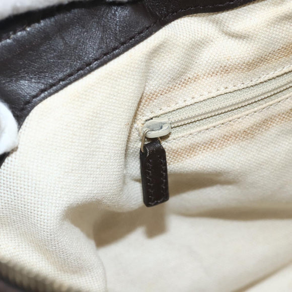 GUCCI GG Canvas Hand Bag Beige Gold 247902 Auth INZ039