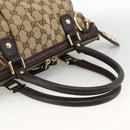 GUCCI GG Canvas Hand Bag Beige Gold 247902 Auth INZ039-7