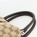 GUCCI GG Canvas Hand Bag Beige Gold 247902 Auth INZ039-8