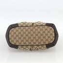 GUCCI GG Canvas Hand Bag Beige Gold 247902 Auth INZ039-5