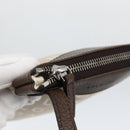 BVLGARI Logo Mania Shoulder Bag Canvas Beige Silver Auth INZ044A-18