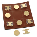 CELINE Tic Tac Toe Board Game Domino metal Gold Tone Auth INZ045SM-1