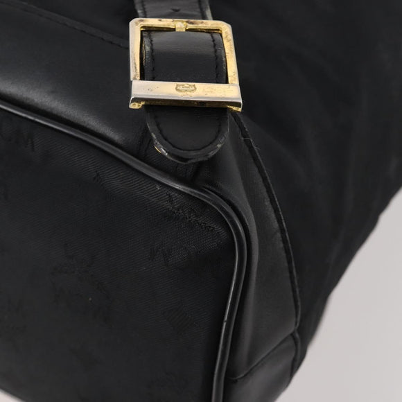 MCM Vicetos Logogram Backpack Canvas Black Gold Auth INZ047