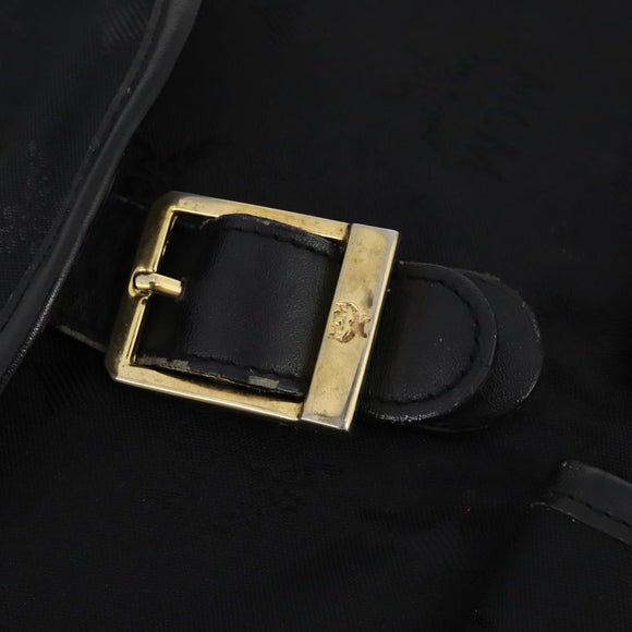 MCM Vicetos Logogram Backpack Canvas Black Gold Auth INZ047