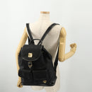 MCM Vicetos Logogram Backpack Canvas Black Gold Auth INZ047-29