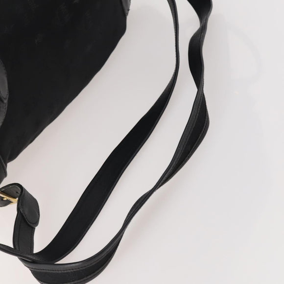 MCM Vicetos Logogram Backpack Canvas Black Gold Auth INZ047