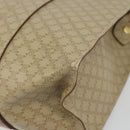 CELINE Macadam Canvas Tote Bag PVC Beige Gold Auth INZ048-14