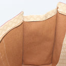 CELINE Macadam Canvas Tote Bag PVC Beige Gold Auth INZ048-21
