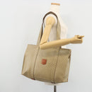 CELINE Macadam Canvas Tote Bag PVC Beige Gold Auth INZ048-24