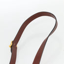Salvatore Ferragamo Gancini Hand Bag Leather 2way Brown Gold Auth INZ049-14