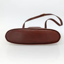 Salvatore Ferragamo Gancini Hand Bag Leather 2way Brown Gold Auth INZ049-5