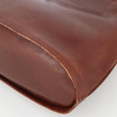 Salvatore Ferragamo Gancini Hand Bag Leather 2way Brown Gold Auth INZ049-10
