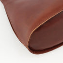 Salvatore Ferragamo Gancini Hand Bag Leather 2way Brown Gold Auth INZ049-17