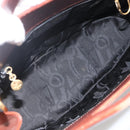 Salvatore Ferragamo Gancini Hand Bag Leather 2way Brown Gold Auth INZ049-11