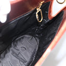 Salvatore Ferragamo Gancini Hand Bag Leather 2way Brown Gold Auth INZ049-18