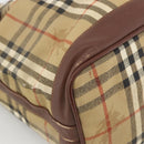 Burberrys Nova Check Shoulder Bag PVC Beige Auth INZ052-14