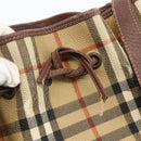 Burberrys Nova Check Shoulder Bag PVC Beige Auth INZ052-10