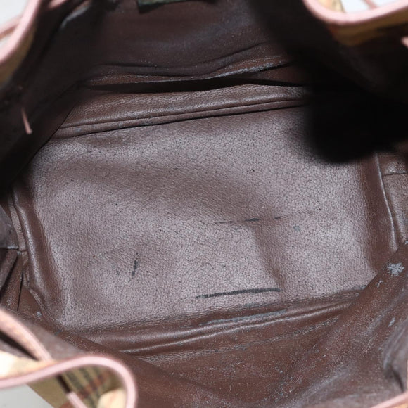 Burberrys Nova Check Shoulder Bag PVC Beige Auth INZ052